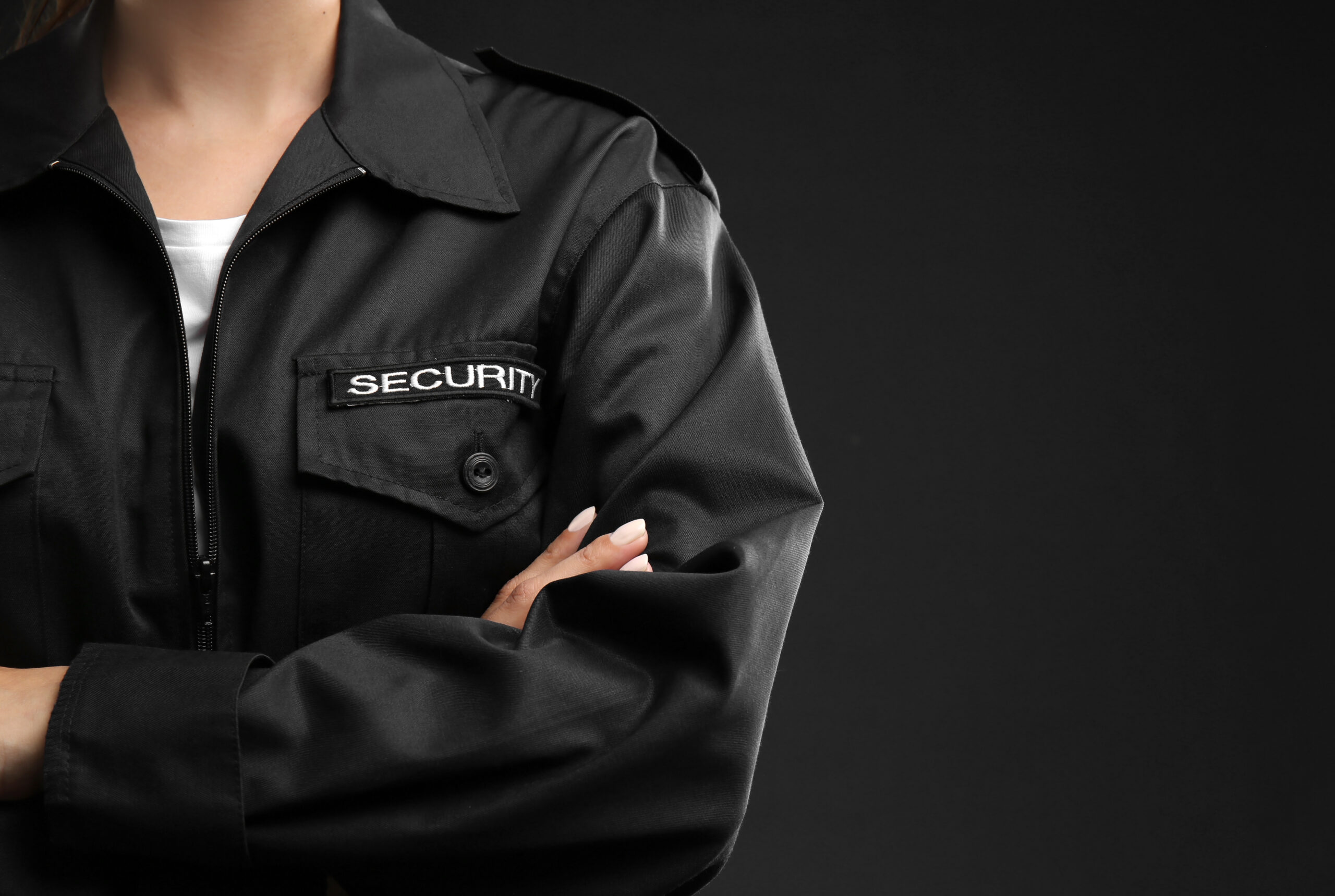 Security man jacket back hi-res stock photography and images - Alamy